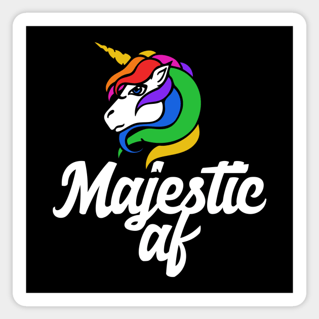 Majestic AF Unicorn Lover Sticker by bubbsnugg